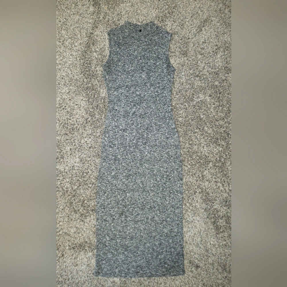 Monteau| NWOT| Sleeveless Bodycon Knit Dress with Mandarin Collar